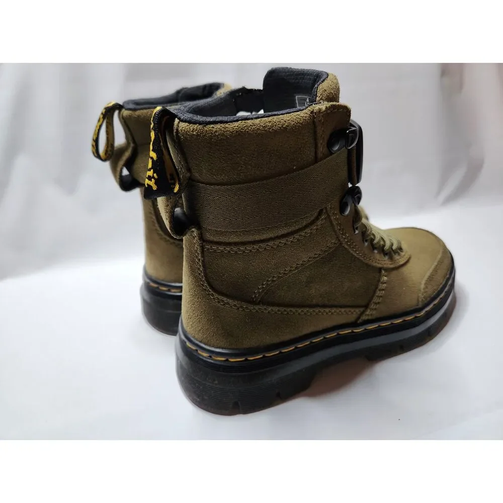 Dr. Martens Combs Tech Suede Boots Women’s 6 DMS Olive